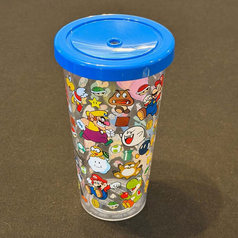 Nintendo Super Mario Characters & Power-Ups Carnival Cup with Blue Lid